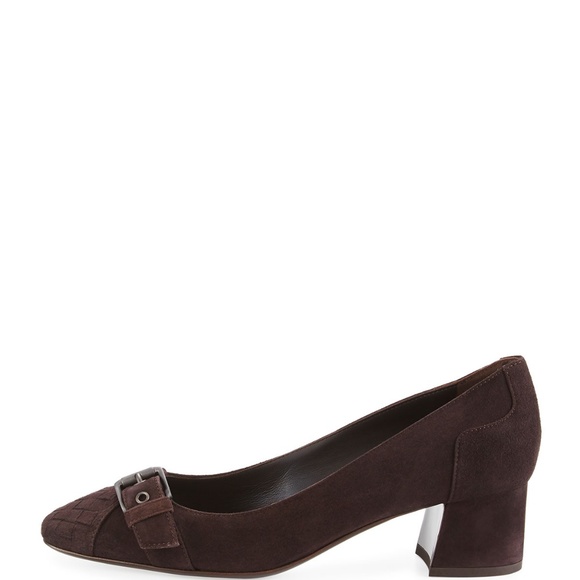 NIB Bottega Veneta Suede Pumps Shoes with buckle 38.5 - Picture 5 of 12
